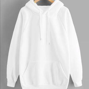 simple white hoodie